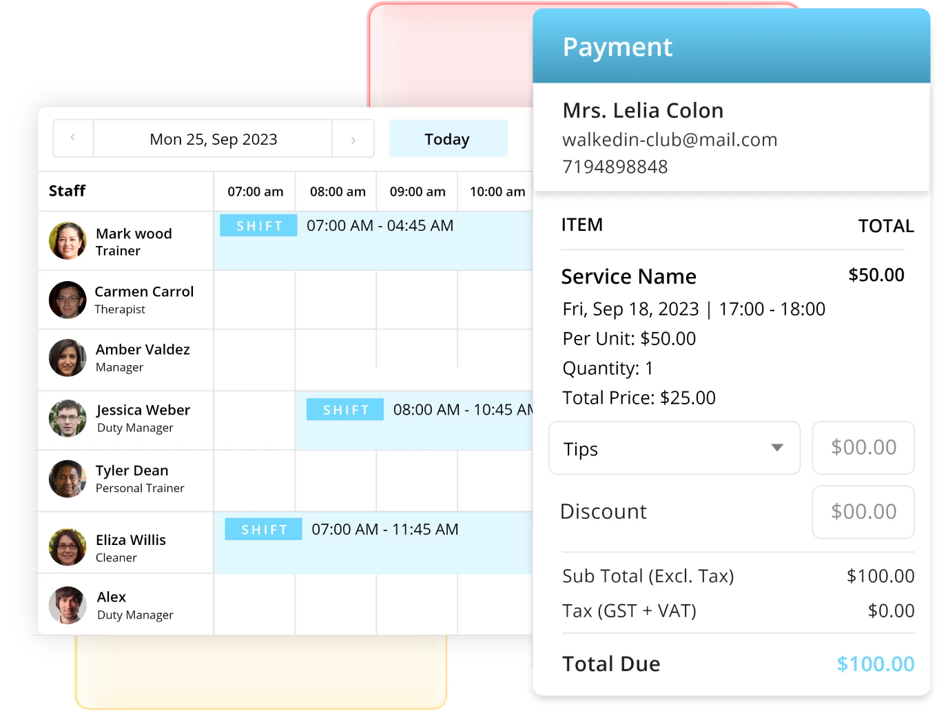 Rota Planning For Fitness & Wellness Software